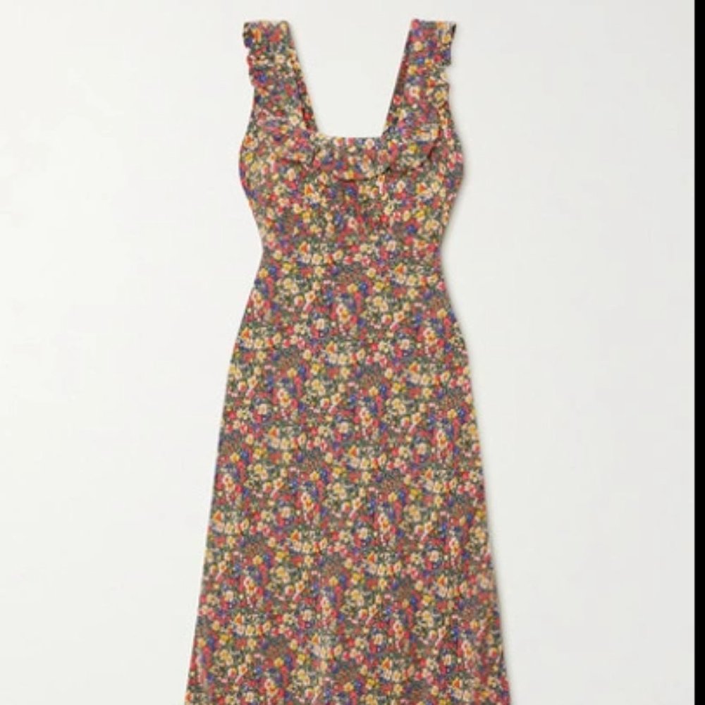 Dôen Cascade Dress in Green Valley Floral M